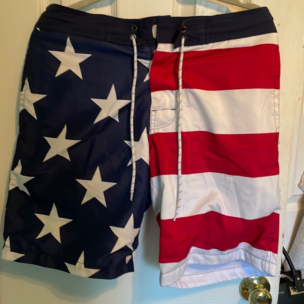 American Flag Swim Shorts